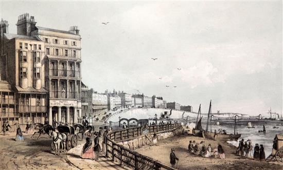 E. Fox The Entrance to the Royal Palace, Brighton, 7 x 11in.